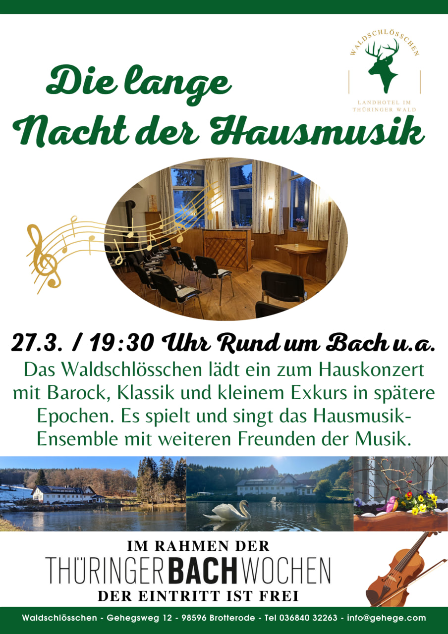 Bild zur Veranstaltung: Lange Nacht der Hausmusik im Rahmen der Thüringer Bachwochen